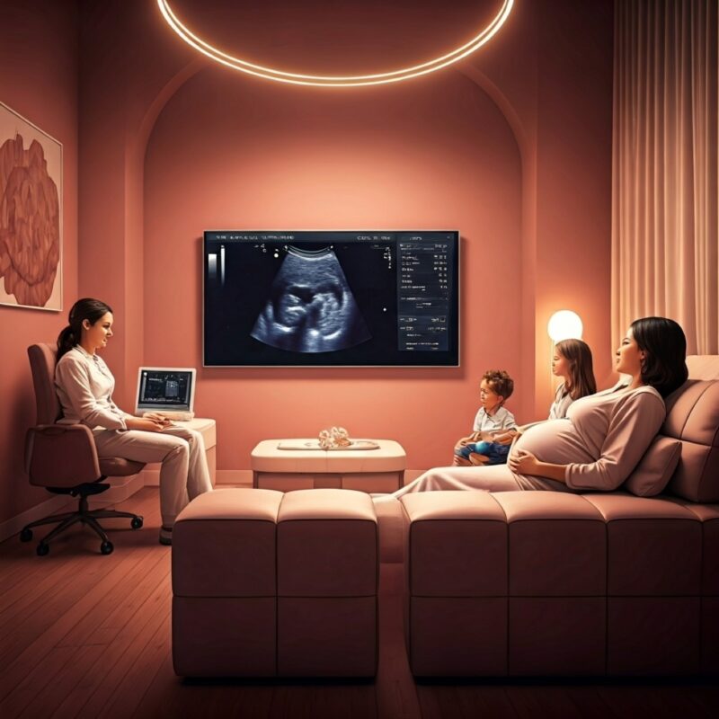 Samsung HD ultrasound station with gel and transducer ready